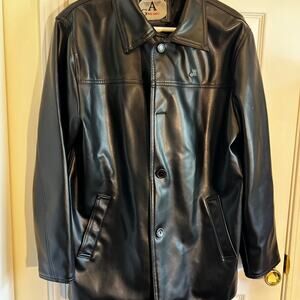 Ga milano black faux leather jacket